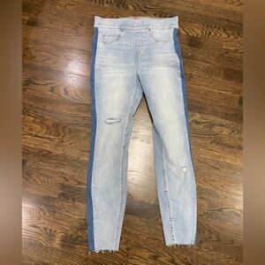 Spanx Two-Tone Distressed Jeans